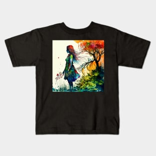 ABSTRACT Portrait of a girl Kids T-Shirt